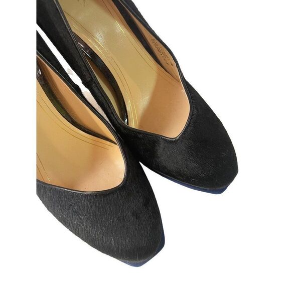 Cole Haan Women's Black Heel Pumps Calf Hair D38485 9 B - Picture 5 of 5